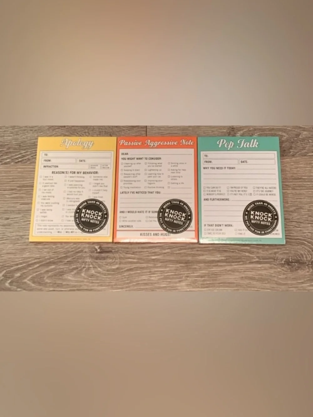 LMT: 3️⃣ Knock Knock Pads Notepads